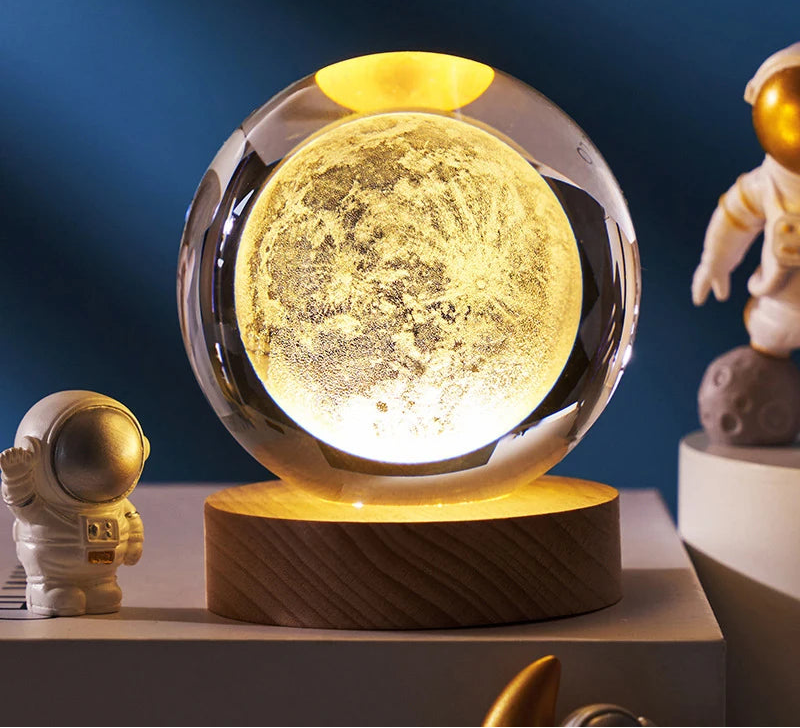 Globe Cristal Astronomie Lune