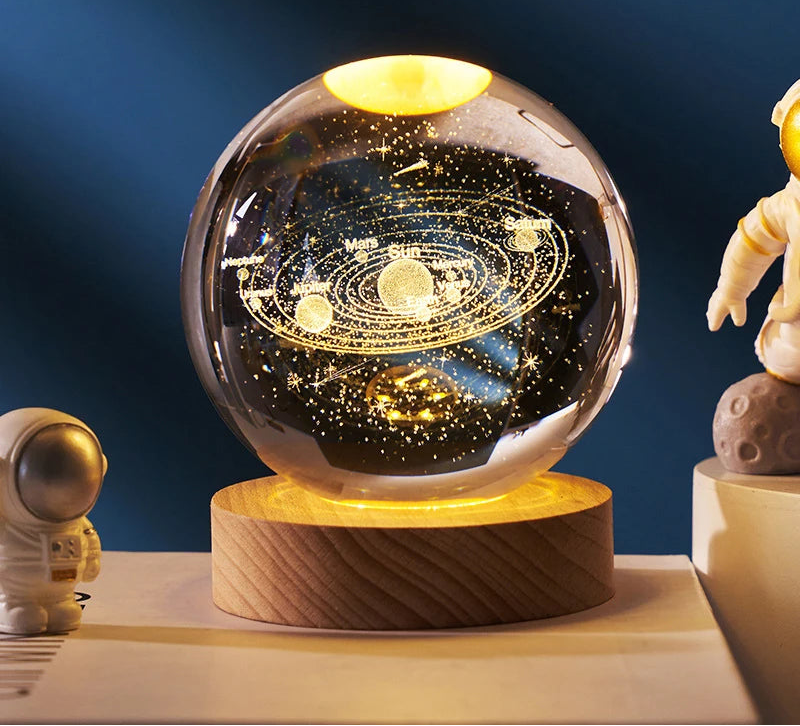Globe Cristal Astronomie Systeme Solaire