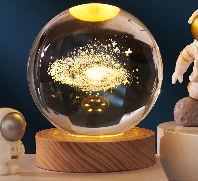 Globe Cristal Astronomie Galaxie