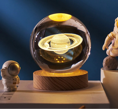 Globe Cristal Astronomie Saturne